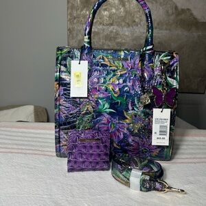 Colorful Women's Handbag with Purple Accents